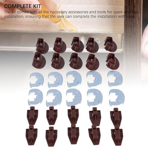 Drawer Guide Kit for Rite Trak II – Aluminum Alloy and Plastic, Smooth Sliding, Abrasion-Resistant, Complete Repair Kit with Metal Support Plates in Kuwait