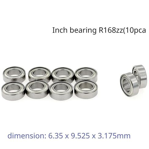 Inch Bearing R168zz Size: 6.35mmx9.525mmx3.175mm CNC Specialized of 10pcsc in Kuwait