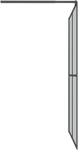 Modern Walk-in Shower Screen with 0.2" Thick ESG Glass, Adjustable Aluminum Frame, Easy Clean Dark Tempered Glass Shower Partition in Kuwait