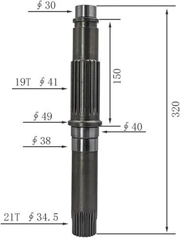 مناسبة ل R265-7 ، 220-5 ، 215-7 ، 215-9 ، 225-9T حفارة السفر موتور والعتاد عمود المضخة/عمود المحرك 21/19 الأسنان in Kuwait