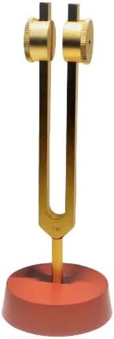 Crabby OM Tuning Fork 136.1 Hz Sound Gold Heart Chakra Energy Healing Meditation | Pouch & Rubber Activator in Saudi Arabia