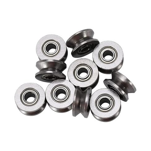 Small Sealed Steel Ball Bearing 30Pcs U Groove Bearing U624ZZ Carbon Steel V Ball Pulley for Rail Track Linear Motion Systems in Kuwait