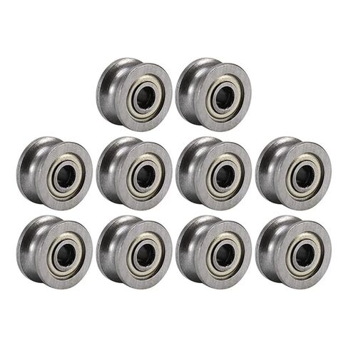 Small Sealed Steel Ball Bearing 30Pcs U Groove Bearing U624ZZ Carbon Steel V Ball Pulley for Rail Track Linear Motion Systems in Kuwait
