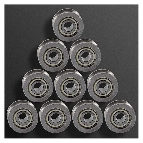 Small Sealed Steel Ball Bearing 30Pcs U Groove Bearing U624ZZ Carbon Steel V Ball Pulley for Rail Track Linear Motion Systems in Kuwait