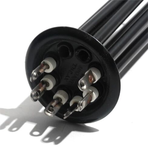 1 قطعة 380 فولت سخان الماء المغلي مقاوم للماء مقياس التدفئة أنبوب شفة/القرص 63 مللي متر 3KW/6KW/9KW/12KW (فضي ، 380V_9KW) in Kuwait