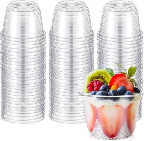 Ziliny 100 Pcs 10oz Plastic Stemless Wine Glasses Disposable Plastic Wine Glasses for Parties Weddings Birthdays Cocktail (Clear) in Kuwait