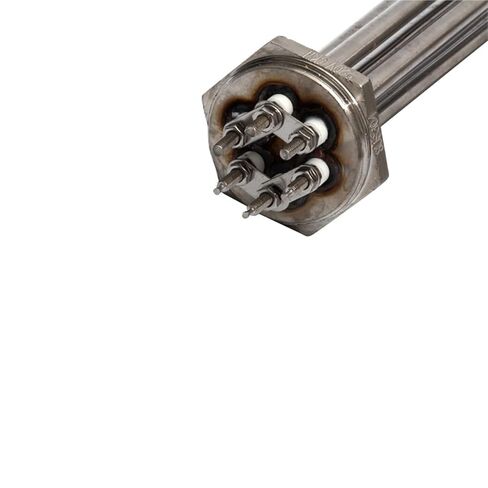 1.2" Thread Immersion Water Heating Tube DN32 Tubular Heater Heating Element 220V/380V 304Stainless Steel with Head Nut(220V 12KW 368mm) in Kuwait