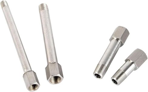 1/8 "1/4" أنثى إلى ذكر الموضوع × 50/75/100/150 مللي متر طول 304 تركيب أنابيب الفولاذ المقاوم للصدأ اقتران مقرنة موصل (50 مللي متر ، 1/8") تركيبات سباكة in Kuwait