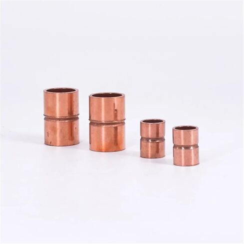 6.35-159mm 1/4" 3/8" 1/2" 5/8" 3/4" 1" -6.25" ID Copper End Feed Solder Straight Coupling Pipe Fitting Connector Air Conditioner(9x6mm) Plumbing Fittings in Kuwait