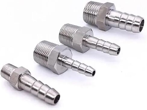 1/2 ''NPT ذكر الموضوع x خرطوم الذيل 304 مياه الفولاذ غير القابل للصدأ وصلة أنابيب المخفض المشترك اقتران موصل (19MM_1/2 ") تجهيزات سباكة in Kuwait