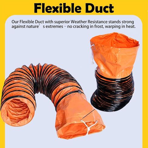 قناة مرنة شديدة التحمل للمكيف المحمول - خرطوم عادم PVC قابل للتعديل مع سلك فولاذي (L5mx450mm) in Kuwait
