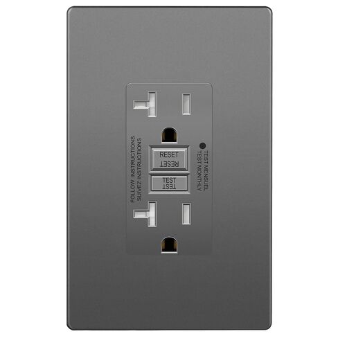 LIDER 20A GFCI Outlet, Tamper-Resistant Receptacle, Self-Test, LED Indicator, Anti-Interference Protection, Residential/Commercial, with Screwless Wall Plate, ETL Listed, Thermoplastic, Matte Gold in Kuwait