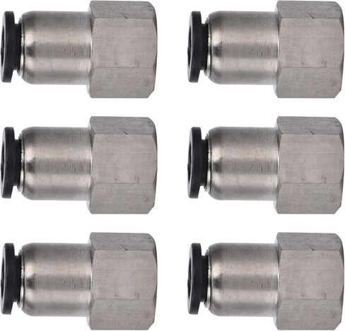 Female Straight Pneumatic Connector, Brass Air Line Quick Fitting, Internal Thread, Multiple Sizes - Durable, Leak Design, Ideal for Automation Equipment (10-01) in Kuwait