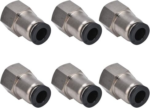 Female Straight Pneumatic Connector, Brass Air Line Quick Fitting, Internal Thread, Multiple Sizes - Durable, Leak Design, Ideal for Automation Equipment (10-01) in Kuwait