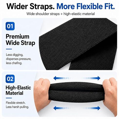 Back Posture Corrector Brace for Men, Back-Anchored Shoulder Support, 3.1-Inch Wide Straps, Adjustable Upper Back Straightener & Lower Spine Support to Help Reduce Slouching, Wear Under Clothes in Kuwait