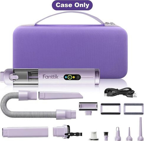 Aenllosi for Fanttik Slim V10 Ultra 4 في 1 حقيبة تخزين واقية صلبة للسفر، أرجواني (الجراب فقط) in Kuwait