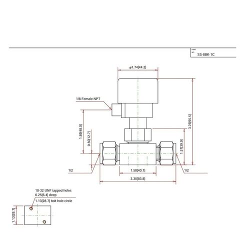 SS-8BK-1C Stainless Steel Bellows Valve in Kuwait