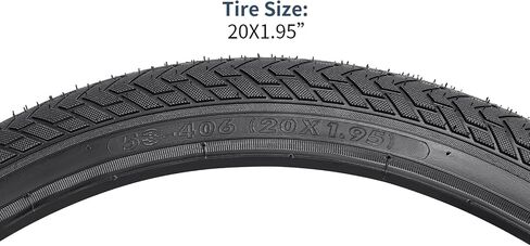 YUNSCM 2-PCS 20" إطارات دراجة 20x1.95/53-406 متوافقة مع إطارات دراجة الطريق 20x1.95 in Kuwait