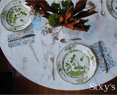 مناديل ورقية من الرمان الأزرق 3 طبقات من Stxy مع (حبر خالٍ من النزيف)، 45 قيراط | مناديل عشاء ورقية مزخرفة باللون الأزرق والأخضر والأبيض لحرف ديكوباج ومناشف يد للاستعمال مرة واحدة للحمام والضيوف والحفلات in Kuwait