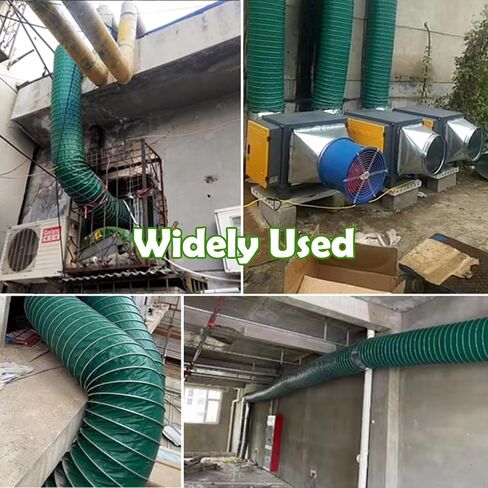 خرطوم مجاري مرن معزول مقاس 80-600 مم - مقاومة عالية للحرارة، قناة تهوية خفيفة الوزن ومرنة (L5mx250mm) in Kuwait