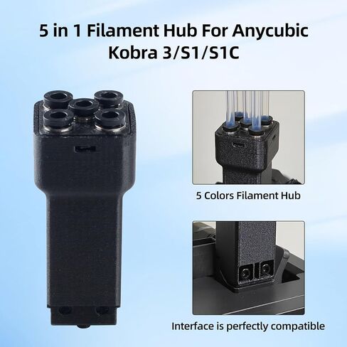 FYSETC Upgrade Assembly Filament Hub for Anycubiic Kobra3: 5-Color Printing Free Filament Switching for 3D Printer K3 S1 Combo Stock Replacement or Add an ACE Pro in Kuwait