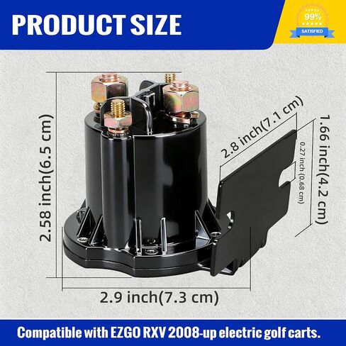 Roykaw 36 Volt 150A Golf Cart Solenoid Compatible with EZGO RXV 2008-up Electric Golf Carts, 4 Terminal Continuous Duty, Replaces OEM# 609428, 608897, 624317 in Kuwait