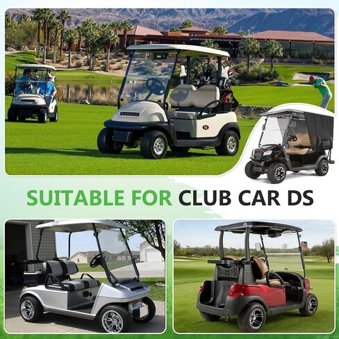 مظلة شمسية لعربة الجولف 600D لسيارة Club Car DS، شبكة حماية من الشمس للحماية من الأشعة فوق البنفسجية، مانع للحرارة والرياح، شبكة باردة in Kuwait