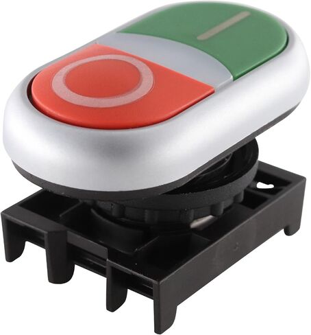 EATON M22-DDLM-GR-X1-X0 Double Actuator Push-Button, 22mm, SPST-N.O./SPST-N.C., Red/Green in Kuwait