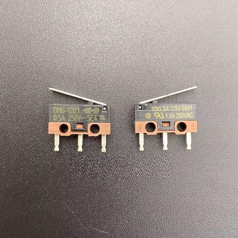 Defond DMG-1203 X5G Subminiature Micro Switch, 1.5A 250VAC, Small Snap Action Limit Switch for Mouse Buttons, Printers, Vending Machines and Electronics in Kuwait