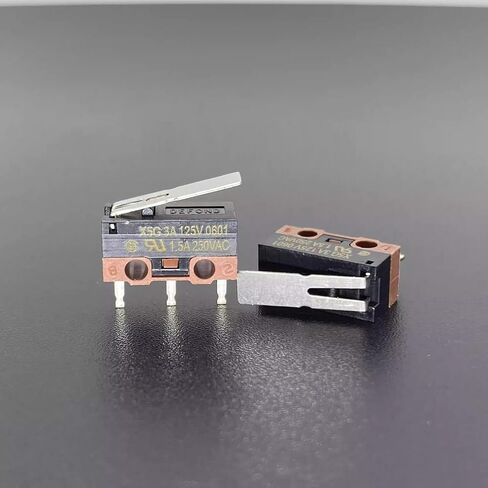 Defond DMG-1203 X5G Subminiature Micro Switch, 1.5A 250VAC, Small Snap Action Limit Switch for Mouse Buttons, Printers, Vending Machines and Electronics in Kuwait