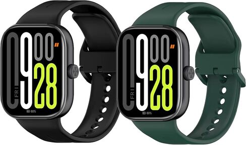 عبوتان من أربطة السيليكون المتوافقة مع حزام ساعة Redmi Watch 5/4، سوار رياضي من السيليكون لـ Xiaomi Mi Smart Band 8 Pro/9 Pro النساء والرجال in Kuwait