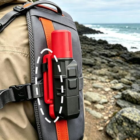 Backpack Tether Clip Compatible with Garmin inReach Mini 3, Secure Mount Holder for Quick Access, Loss Prevention, and Easy Attachment for Outdoor Adventures (Red) in Kuwait