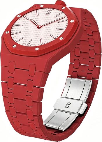 حافظة ساعة من السيراميك بالكامل وحزام بديل متوافق مع سلسلة AP x Swatch Royal Pop، حزام معصم قابل للتحويل لتوجيه التاج عند الساعة 12، حزام بديل مقاوم للماء in Kuwait