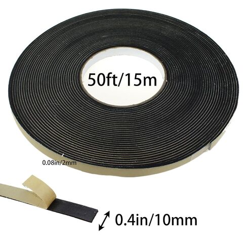 MEETOOT Car Speaker Sealing Tape, 50 Feet Speaker Foam Grip Tape Soundproof Waterproof Gasket Tape Car Insulation Foam Gasket Tape 2mm Thick 10mm Wide in Kuwait