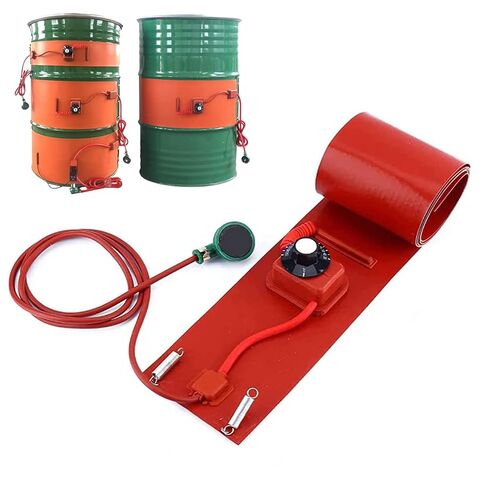 Drum Heater Pail Barrel Band， Silicone Drum and Barrel Heater with Adjustable Thermostat 30-130°C(30L 900x250 1200W) in Kuwait