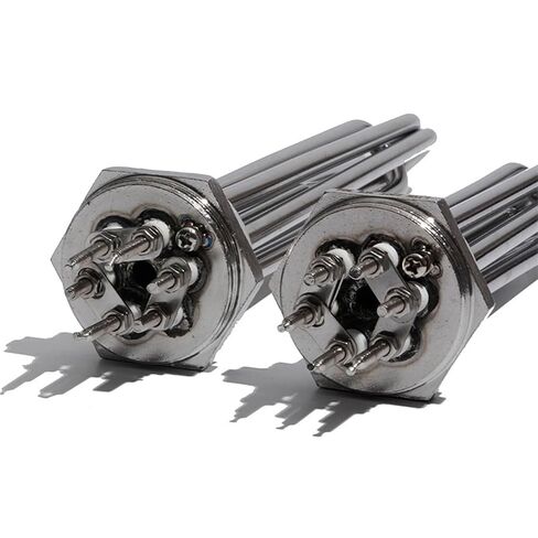 DN32 1 1/4 "BSPT Thread 3/4.5/6/9/12KW 3U عنصر تسخين سخان غاطس كهربائي أنبوبي مع مسبار ومسمار أرضي (380 فولت، 4.5 كيلو وات 210 مم) in Kuwait