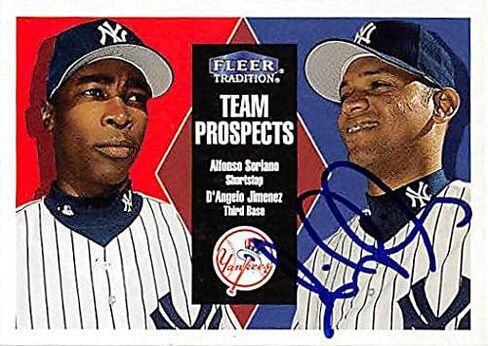 123470 New York Yankees Ft 2000 Fleer Tradition No. 41 DAngelo Jimenez Autographed Baseball Card in Kuwait
