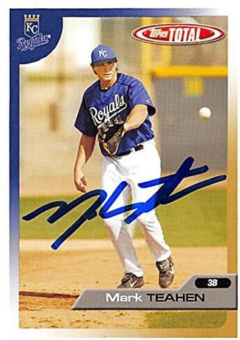 189649 Kansas City Royals Ft 2005 Topps العدد الإجمالي 391 بطاقة بيسبول موقعة من مارك Teahen in Kuwait