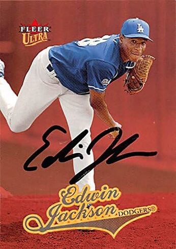 Autograph 157182 Los Angeles Dodgers 2004 Fleer Ultra No. 208 Edwin Jackson Autographed Baseball Card in Kuwait