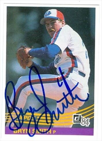 Autograph Warehouse 39848 Bryn Smith Autographed Baseball Card Montreal Expos 1984 Donruss No. 453 in Kuwait