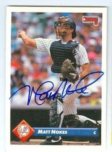 Autograph 223329 New York Yankees 1993 Donruss No. 239 Matt Nokes Autographed Baseball Card in Kuwait