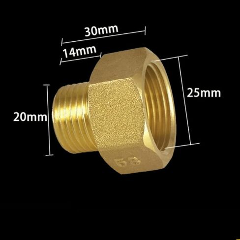 2Pcs Brass Reducer Hex Bushing, Industrial Brass Hex Bushing Connectors G1/2 Male To G3/4 And G1 Female Leak Resistant Design(G1/2 to G3/4) in Kuwait