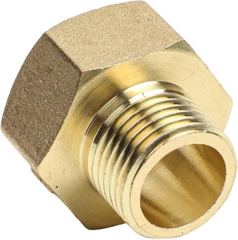 2Pcs Brass Reducer Hex Bushing, Industrial Brass Hex Bushing Connectors G1/2 Male To G3/4 And G1 Female Leak Resistant Design(G1/2 to G3/4) in Kuwait