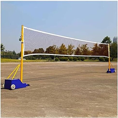 Adjustable Volleyball Net and Poles Set, Portable Heavy-Duty Backyard Volleyball Equipment, 5-6.9ft Height Adjustable for Outdoor Sports and Garden Fun in Kuwait