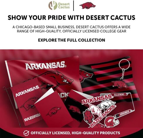 قبعة Desert Cactus Arkansas Snapback - قبعة بيسبول BreezePro Performance مع حزام قابل للتعديل لمحبي UARK Razorbacks (BP1) in Kuwait