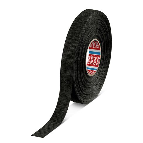tesa PET Fleece Wire Harness Tape (51608), 3/8 in. x 16.4 yds. (Black) in Kuwait