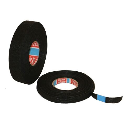 tesa PET Fleece Wire Harness Tape (51608), 3/8 in. x 16.4 yds. (Black) in Kuwait