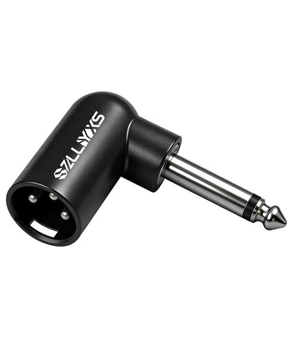 3-Pin XLR Male to 1/4" / 6.35 mm Male TS Angle Adapter, 2-Pack Adjustable Angle Positions Right Left and 90 Degree Compatible with Mixers, Microphones, amplifiers, EQ, Rack Gear in Kuwait