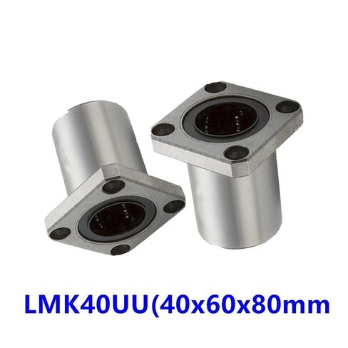 Small Sealed Steel Ball Bearing 1PCS Square Flange Linear Motion Bushing Ball Bearing LMK40UU Steel in Kuwait