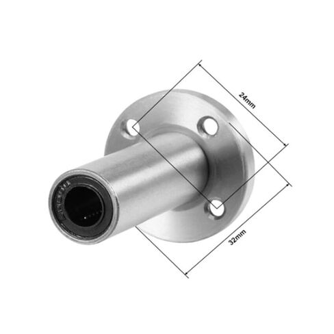 Small Sealed Steel Ball Bearing 4PCS 8mm LMF8LUU Long Type Round Flange Coupling Linear Motion Bearing CNC Parts Slide in Kuwait